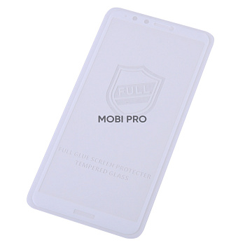 Защитное стекло "Полное покрытие" для Huawei Y9 2018 Белое