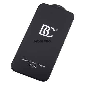 Защитное стекло "Премиум" для iPhone 16 Черный (Закалённое+, полное покрытие)