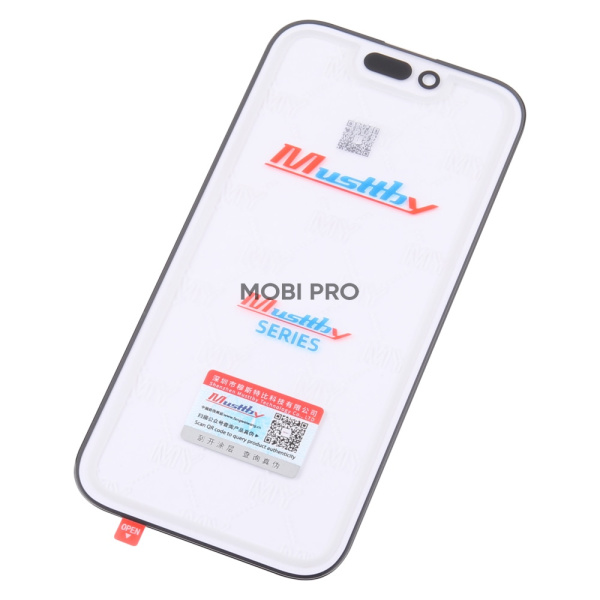 Стекло для переклейки MUSTTBY iPhone 16 Pro в сборе с OCA Черный