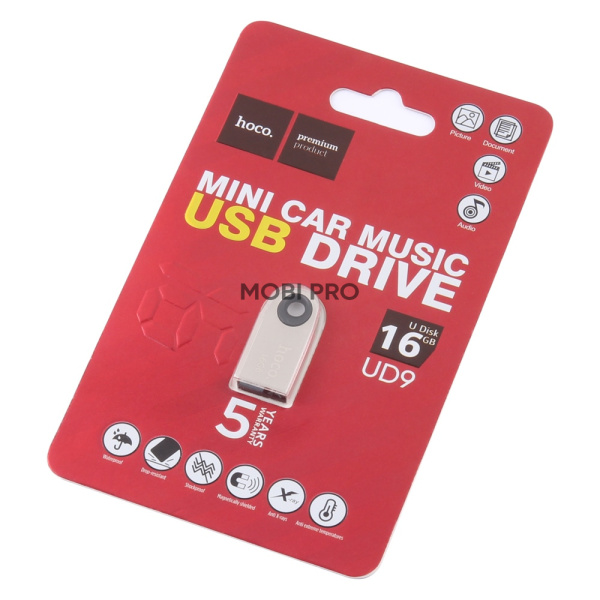 USB-флеш (USB 2.0) 16GB Hoco UD9 Insightful Серебро