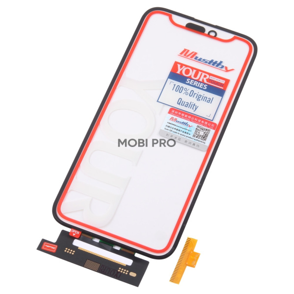 Стекло для переклейки MUSTTBY iPhone 14 Pro Max в сборе с тачскрином и OCA без микросхемы 100% Черный