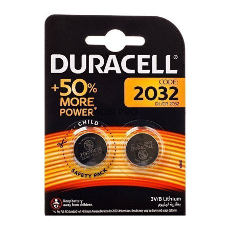 Элемент литиевый Duracell CR2032 (2-BL) (20/200)