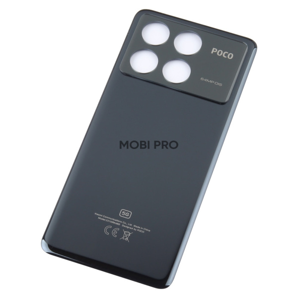 Задняя крышка для Xiaomi Poco X6 Pro 5G (2311DRK48G) Черный - Премиум