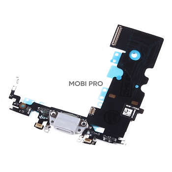 Шлейф для iPhone 8 на системный разъем/микрофон Белый