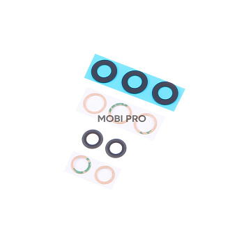 Стекло камеры для Samsung Galaxy A72 (A725F) (комплект 5 шт.) Черный