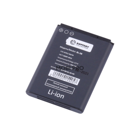 АКБ для Nokia 6060/3220/3230/5070/5140/5200/5300/5320/5500 (BL-5B) - Battery Collection (Премиум)