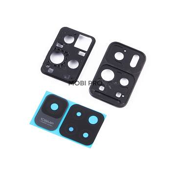 Стекло камеры для Xiaomi Redmi Note 11 Pro+ 5G (21091116UG) в сборе с рамкой Черный