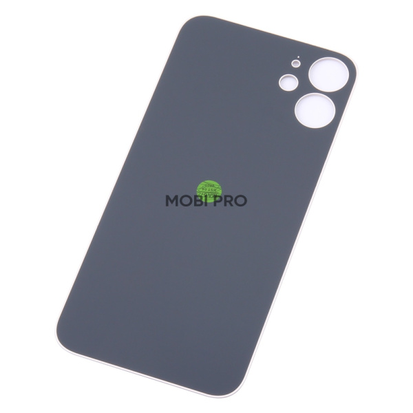 Задняя крышка для iPhone 12 mini (A2399) Белый (стекло, монолит, широкий вырез под камеру, логотип) - Премиум