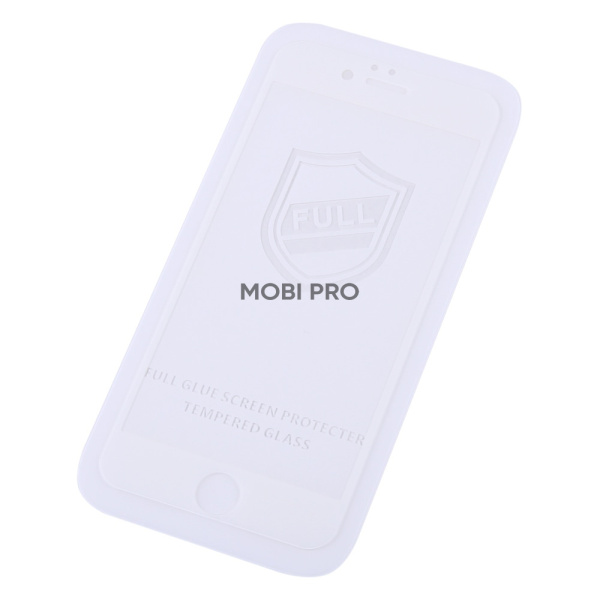 Защитное стекло "Тонкое" для iPhone 6/6S Белый (Полное покрытие 0,25 мм)