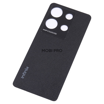 Задняя крышка для Infinix Note 30 4G (X6833B/X6716B) Черный (имитация кожи)
