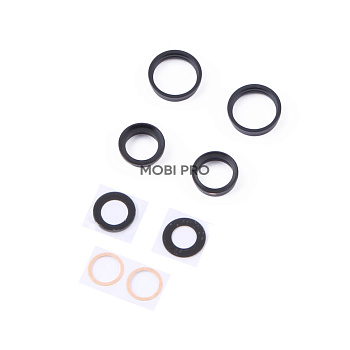 Стекло камеры для iPhone 15/15 Plus (комплект 2 шт.) Черный