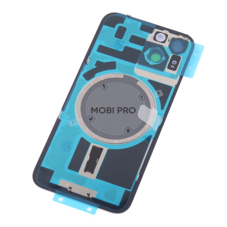 Задняя крышка для iPhone 14 в сборе со стеклом камеры Фиолетовый (стекло, монолит, MagSafe, логотип) - Премиум