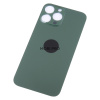 Задняя крышка для iPhone 13 Pro Max (A2645) Зеленый (стекло, монолит, широкий вырез под камеру, логотип) - Премиум