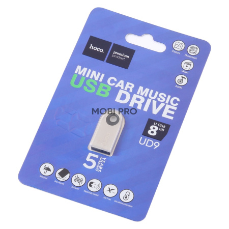 USB-флеш (USB 2.0) 8GB Hoco UD9 Insightful Серебро