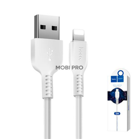 Кабель USB - Lightning (для iPhone) Hoco X20 (2А, 3 м) Белый