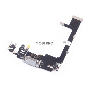 Шлейф для iPhone 11 Pro (A2215) на системный разъем/микрофон Белый