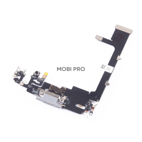 Шлейф для iPhone 11 Pro (A2215) на системный разъем/микрофон Белый