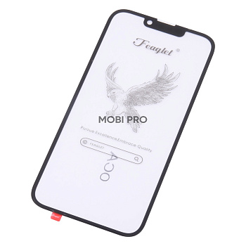 Стекло для переклейки iPhone 14 в сборе с OCA пленкой Черный - OR (Feaglet)