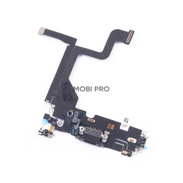 Шлейф для iPhone 13 Pro (A2640) на системный разъем/микрофон Черный - Премиум