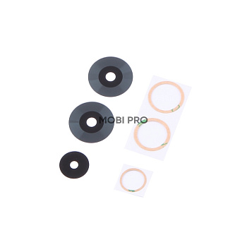 Стекло камеры для Infinix Hot 30 4G (X6831) (комплект 3 шт.) Черный