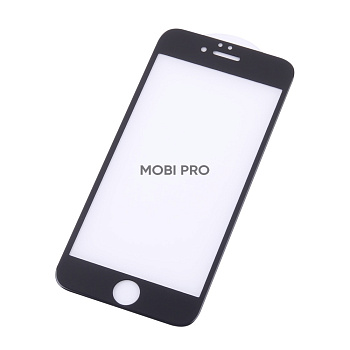 Защитное стекло "Премиум" для iPhone 6/6S Черный (Закалённое+, полное покрытие)