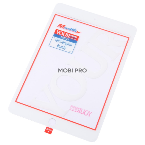 Стекло для переклейки MUSTTBY iPad mini 5 в сборе с OCA 100% Белый